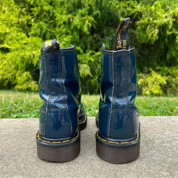 Dr. Martens Blue Patten Leather Lace Up Boots, Women’s size 9 - Picture 4 of 10